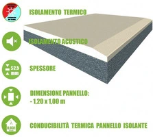 5, Pannelli Accoppiati in Cartongesso e EPS additivato con Grafite per Isolamento Termico/Acustico - 120x100xH5,25 cm
