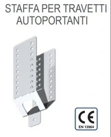 Staffa per Travetti Autoportanti - Confezione 10 Pezzi - 2