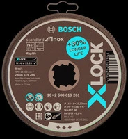 Bosch BOX DISCHI ABRASIVI X-LOCK 10 PZ. per inox Ø mm. 115x1,0x22,23
