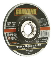Grinding DISCO ABRASIVO CENTRO DEPRESSO per levigatura ferro Ø mm. 230x7,0x22,2