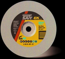 Sait DISCO ABRASIVO A CENTRO DEPRESSO EK WINNER-DS per levigatura ferro/inox Ø mm. 115x6,0x22,23