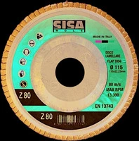 Sisa Mole DISCO LAMELLARE ALLO ZIRCONIO Ø mm. 115 - foro 22 grana 120