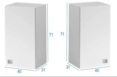 Mobile Pensile Per Cucina a Una Anta 40 x 31 x h71 cm Colore Bianco Frassinato Maniglia a Destra