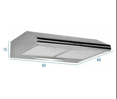 Cappa in Acciaio Inox 60 x 48 x h15 cm