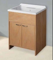 Mobile Lavanderia Con Vaschetta Per Interno ed Esterno 60x50x85 cm Bianco - 4