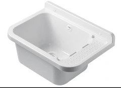 Vaschetta Lavabo Pilozzo in Prolipropilene Colore Bianco 50x34x21cm