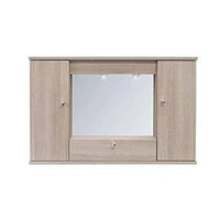 Specchiera mobile bagno pensile 2 ante e ribalta olmo