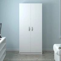 Armadio 247x58x90 due ante bianco frassinato