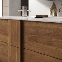 Mobile bagno Salemi120 doppia vasca e specchiera rovere mercure