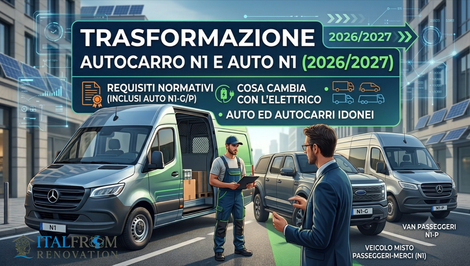 Trasformazione Autocarro N1 (2026/2027): Requisiti Normativi, Cosa Cambia con l'Elettrico e Auto Idonee