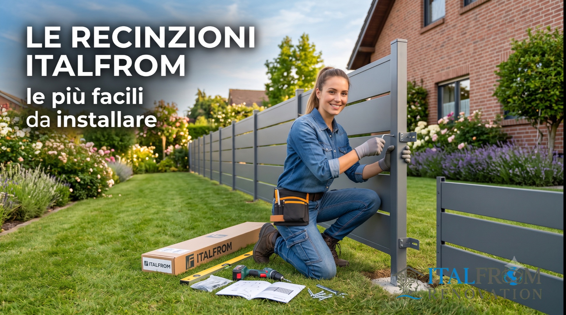 Installare recinzioni in fai da te: Le Soluzioni Italfrom sono le più pratiche e funzionali sul mercato