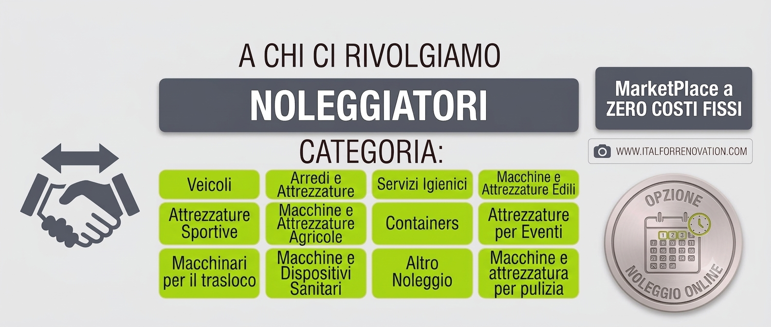 La tua società di Noleggio ed il tuo Brand Gratis sul Nostro Marketplace innovativo