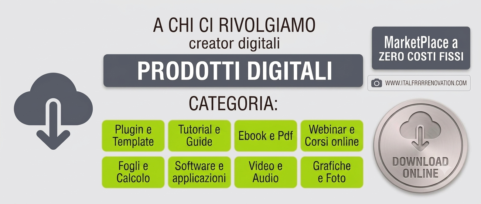 I tuoi Prodotti Digitali Gratis sul Nostro Marketplace innovativo 