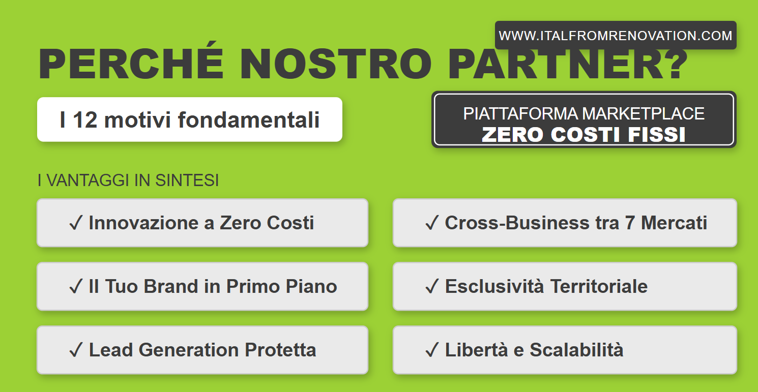 Perchè promuovere gratis il tuo Brand e la tua Professione sul nuovo Marketplace www.italfromrenovation.com 